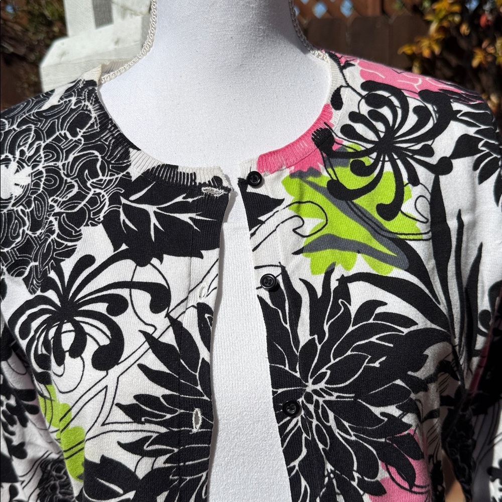 August Silk Floral Pattern Sweater - Picture 2 of 7